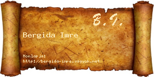 Bergida Imre névjegykártya