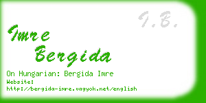 imre bergida business card